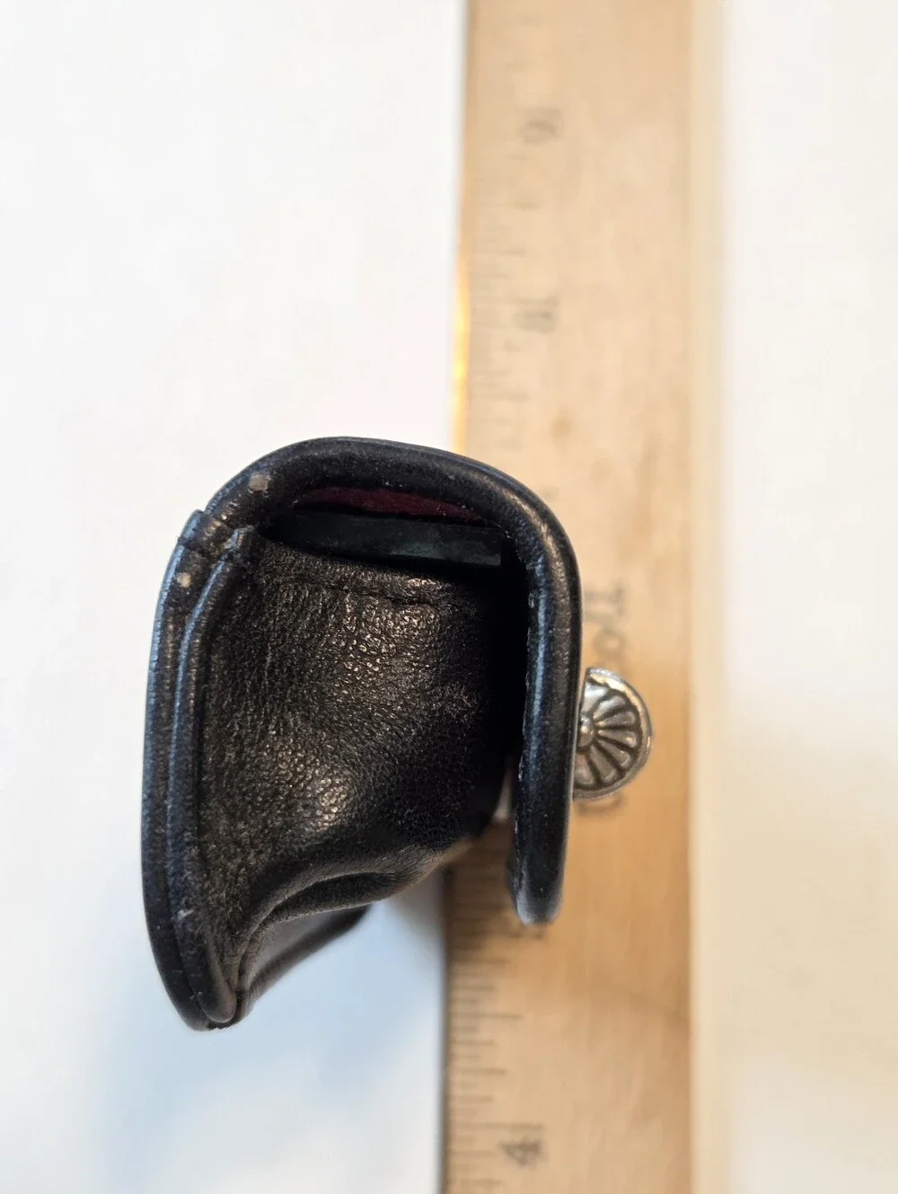 BRIGHTON LEATHER LIPSTICK CASE HOLDER With Miniature Red Lipstick